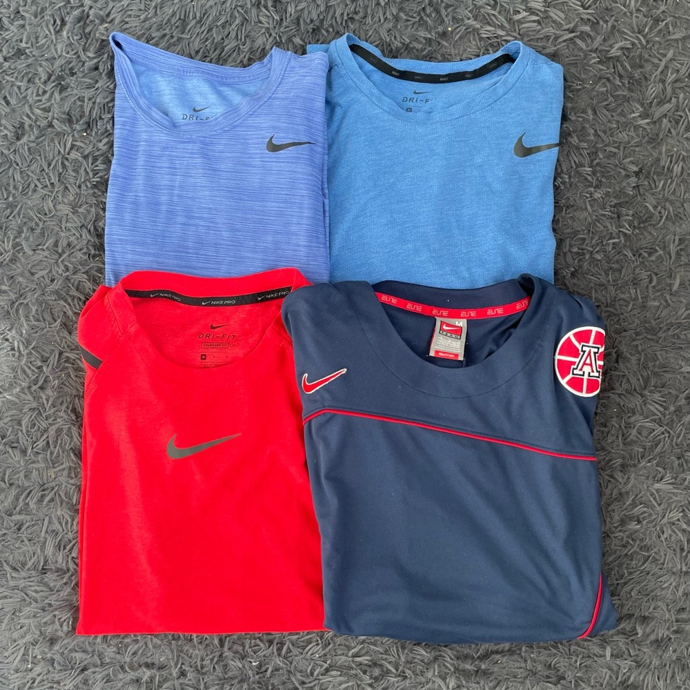 Men Size Medium Dri-Fit Workout T-Shirt Bundle of 4